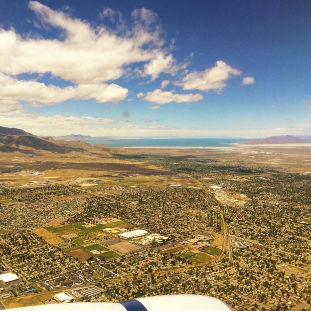 Great Salt Lake and Salt Lake Valley from the Sky