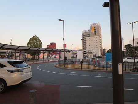 三島駅から富士山がはっきりと見えていました