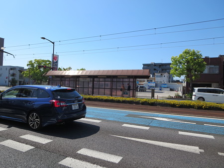 豊橋の路面電車の駅
