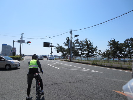 松の間から弁天島の鳥居