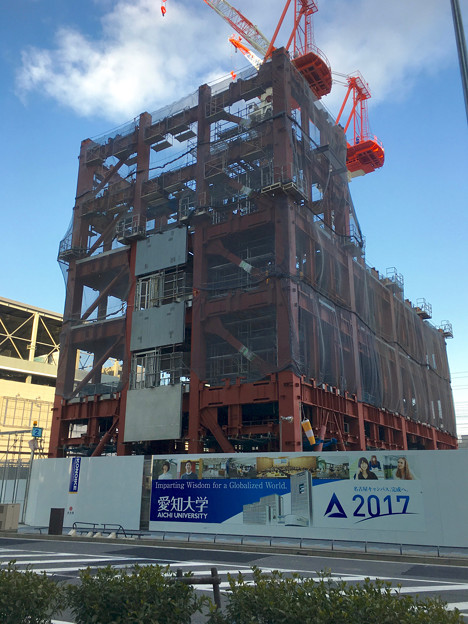 ささしまライブ24:建設途中の愛知大学の新校舎 - 1