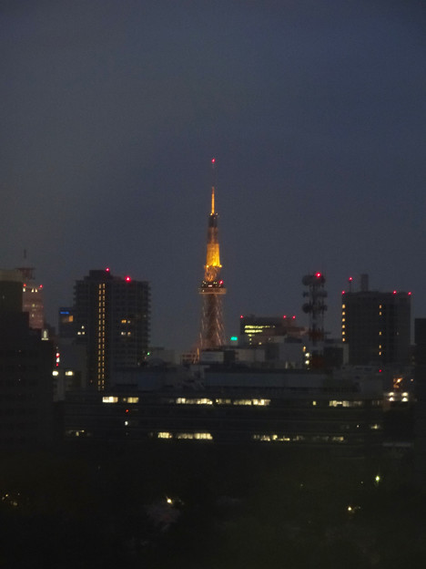 名古屋城天守閣 最上階から見た、夜の名古屋テレビ塔 - 1