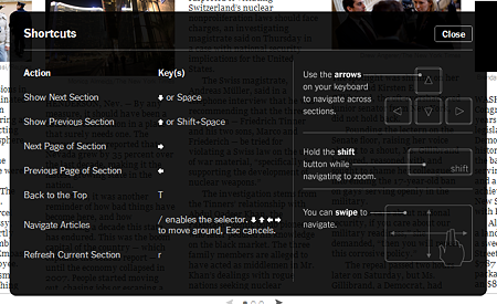 Chromeアプリ:NYTimes(ショートカット、拡大)
