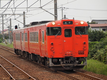 キハ47普通 山陰本線荘原駅