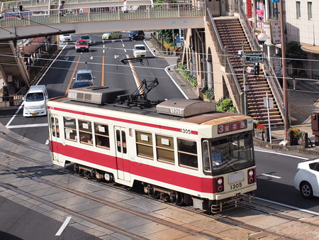 長崎電鉄1300形 長崎駅前
