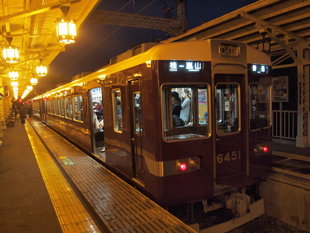 阪急6300系普通 阪急嵐山線嵐山駅03