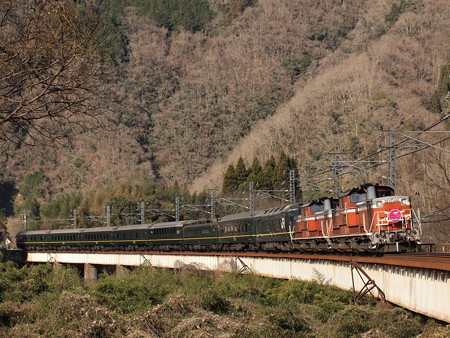 DD51 トワイライトエクスプレス 伯備線方谷~備中川面01