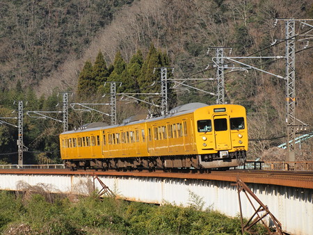 115系普通 伯備線方谷~備中川面04