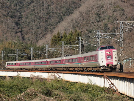 381系特急やくも 伯備線方谷~備中川面06