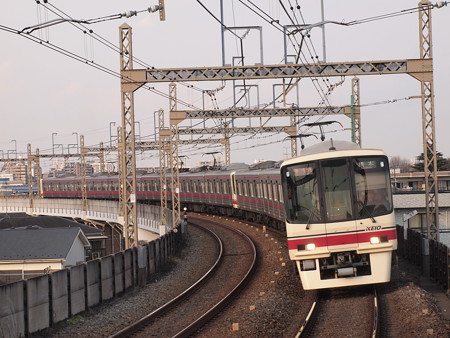 京王8000系準特急 京王相模原線稲田堤駅