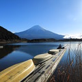富士山と釣り人