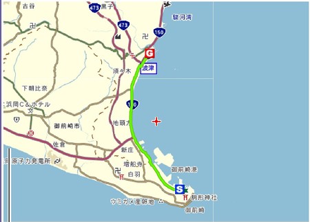 マリンパーク御前崎→相良海岸