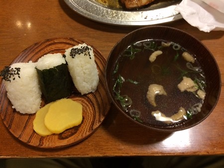 一鶴　お汁・おにぎり