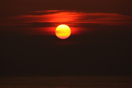 今日の夕日(1)　　日本海