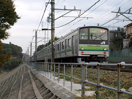 横浜線２０５系成瀬踏切