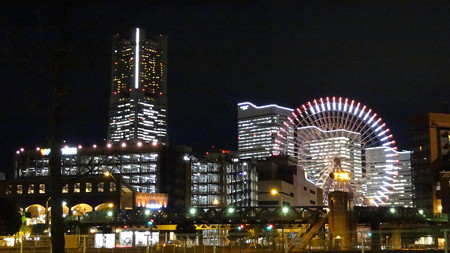 観覧車とビル夜景(1)(マニュアルモード)