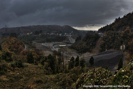 ダム建設風景