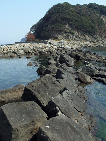 虎島へ続く軍道跡