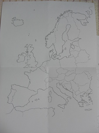 ヨーロッパ地図を描いてみた