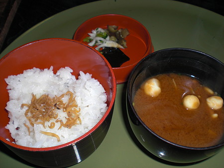 ご飯赤だし