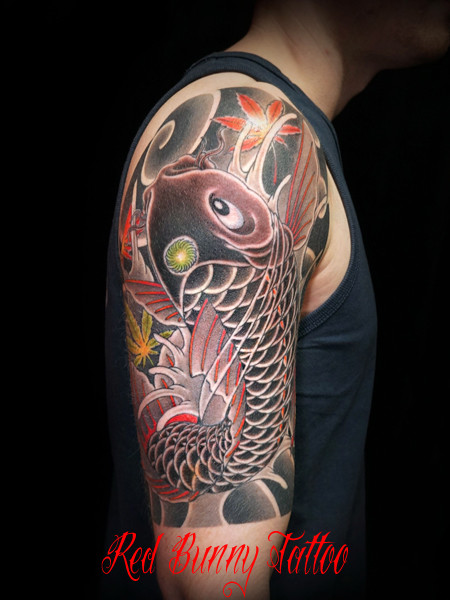 鯉　刺青 和彫りのデザイン・画像を紹介 東京 吉祥寺 Redbunnytattoo　鯉