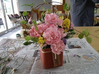 フラワーアレンジ20120630 完成♪