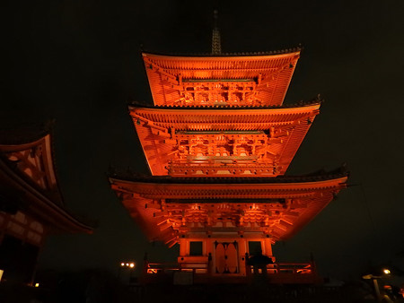 清水寺(夜)08 三重塔
