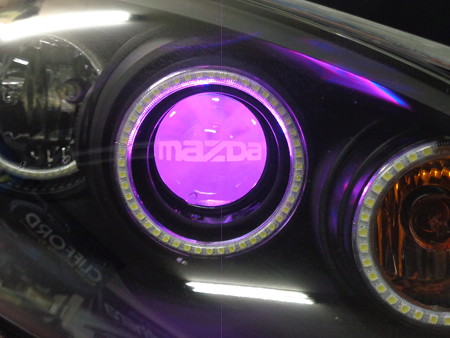 デミオ　埼玉県　プロジェクターＬＥＤ加工　マツダ加工(7)