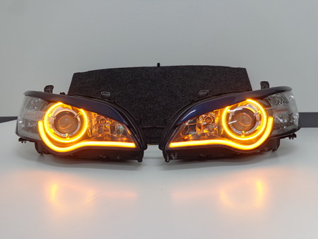 レガシィＢＰ　千葉県　ＮＥＷアウディ風ＬＥＤ・イカリング取付　オレンジ