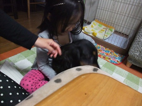 お姉ちゃんに抱っこされ