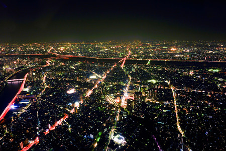 スカイツリー第二展望台夜景(北)