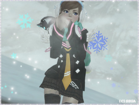 雪の中