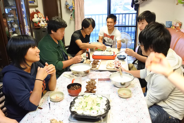 ２台のたこ焼き器でタコパ開始