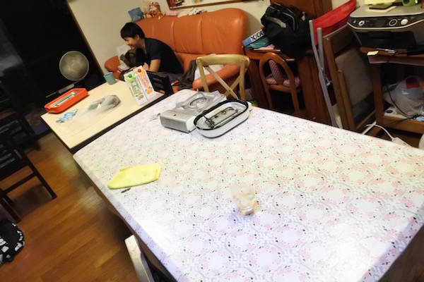 家内と二人で一緒にやっても、後片付けに４０分かかった